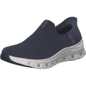 Skechers Womens Slip-ins: Glide-Step Pro – Everyday Stretch Knit Slip-on Sneakers(Navy Knit Blue Trim)