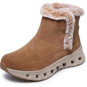 Skechers womens Glide-step Pro – Cozy Wish Hands Free Slip-ins(Chestnut)