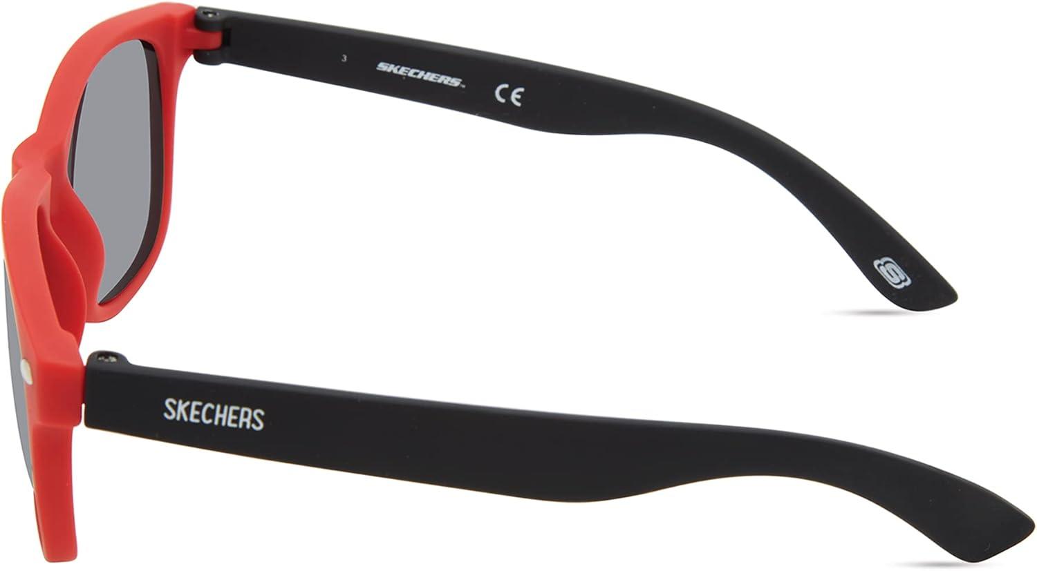 imageSkechers Boys SEA9081 Square SunglassesMatte Red