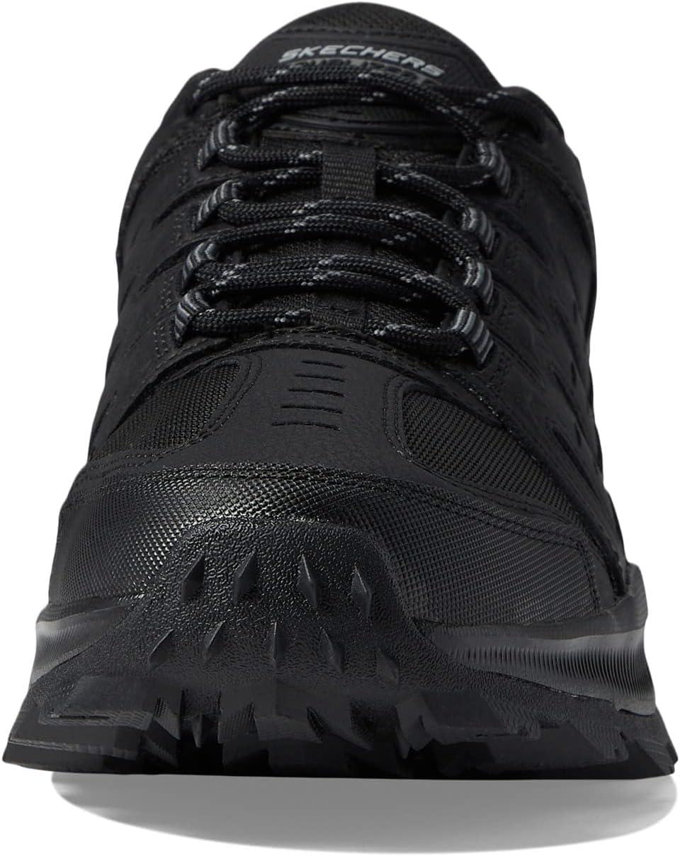 imageSkechers Mens DLux Walker Luxir Food Service ShoeBlack Leather Mesh Black Trim