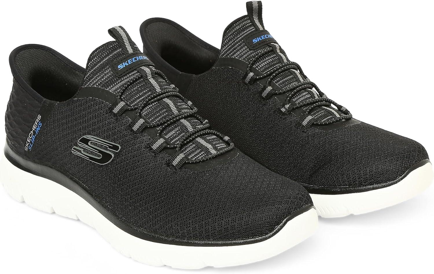 imageSkechers Mens DLux Walker Luxir Food Service ShoeBlack Mesh Trim