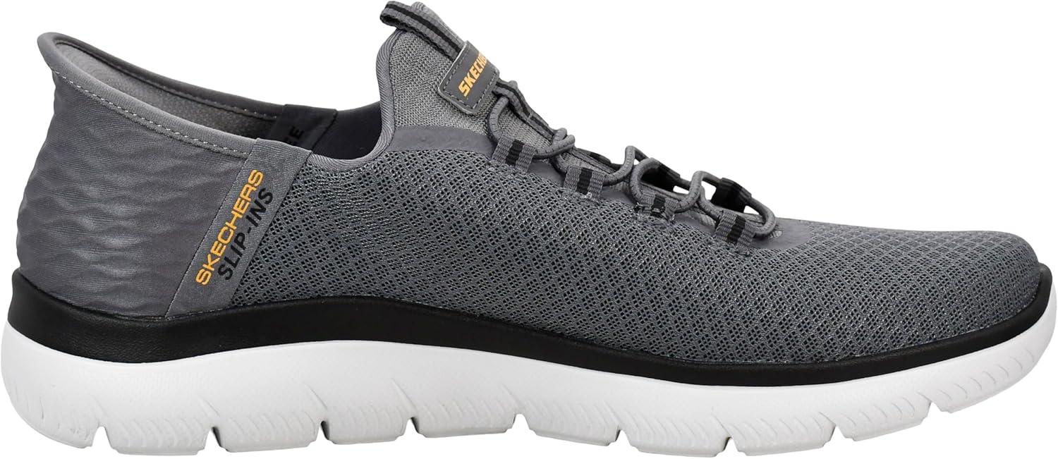 imageSkechers Mens DLux Walker Luxir Food Service ShoeCharcoalOrange