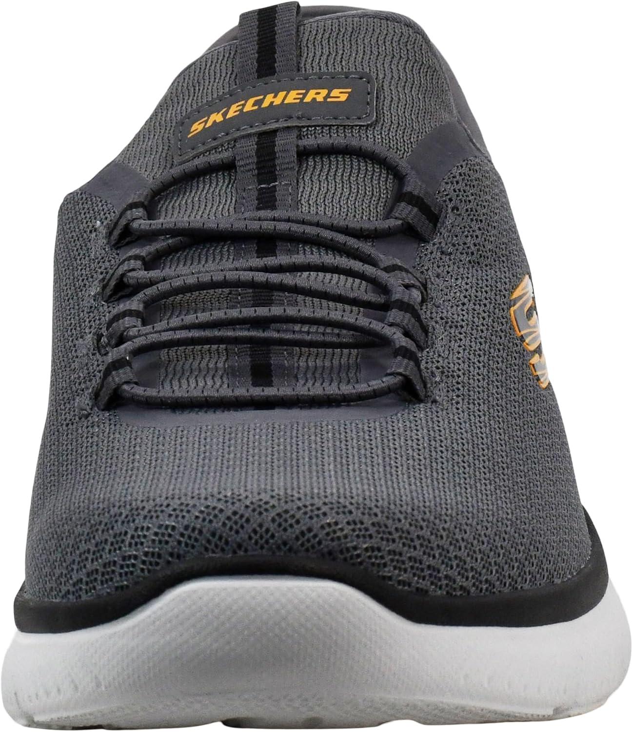 imageSkechers Mens DLux Walker Luxir Food Service ShoeCharcoalOrange