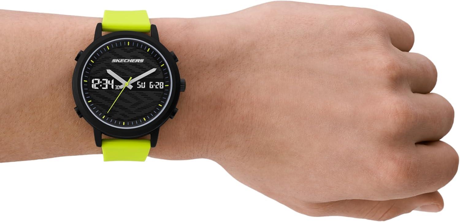 imageSkechers Mens Lawndale AnaDigi Green Silicone Watch Model SR5212