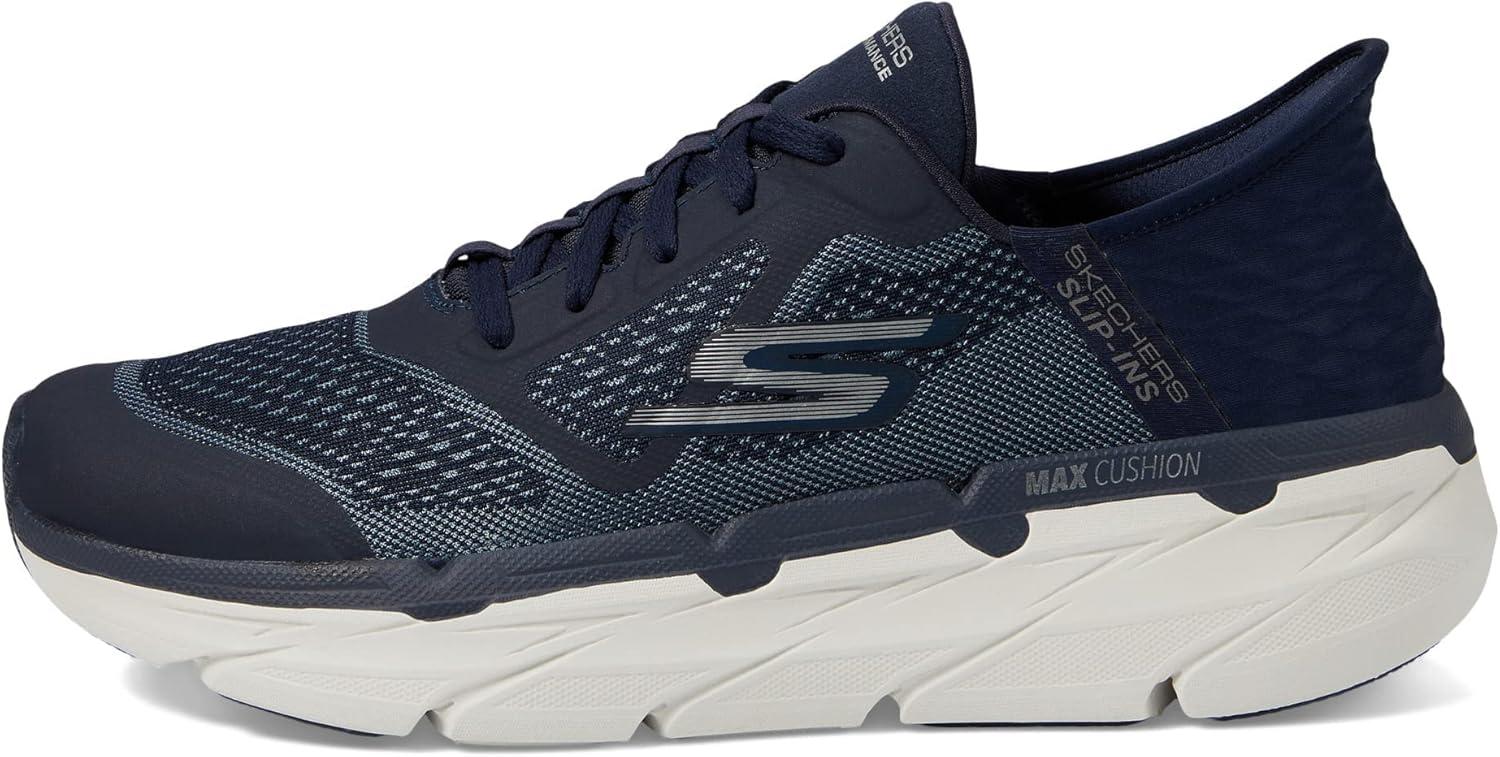 imageSkechers Mens Max Cushioning Slipins Athletic Workout Running Walking Shoes with Memory FoamNavy
