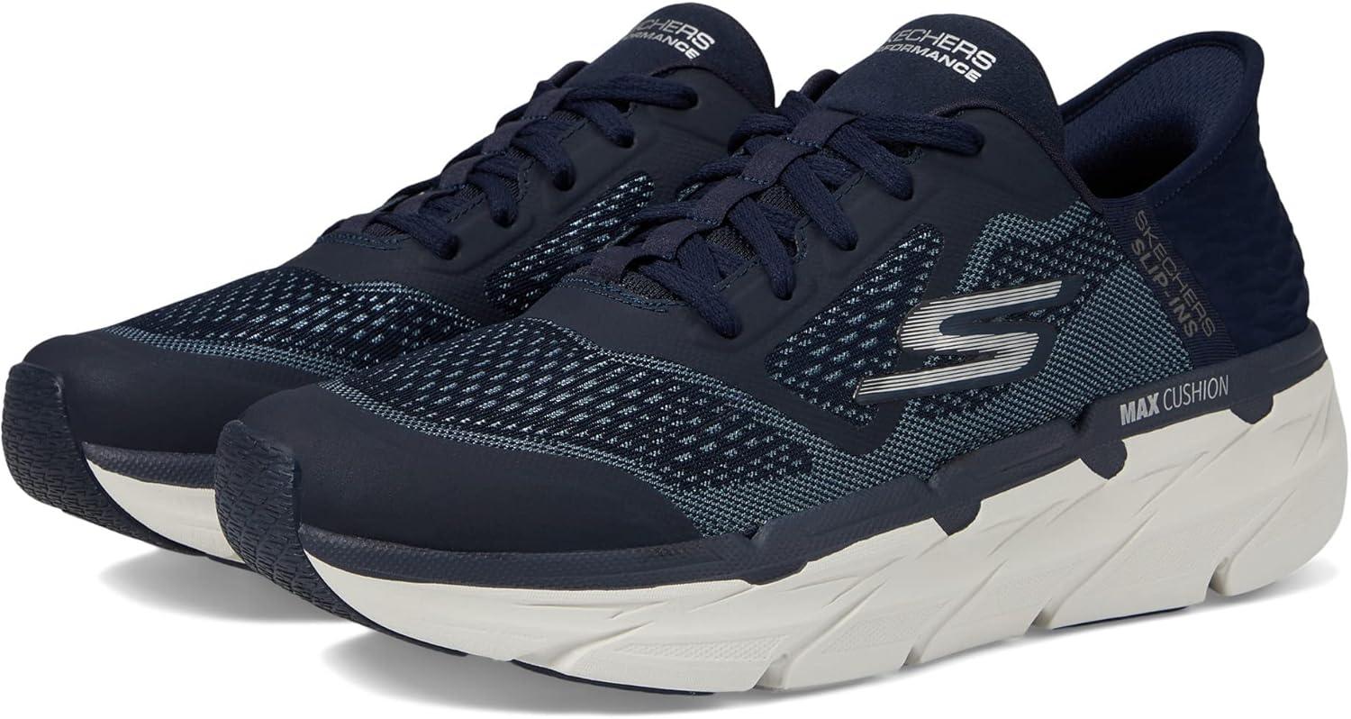 imageSkechers Mens Max Cushioning Slipins Athletic Workout Running Walking Shoes with Memory FoamNavy
