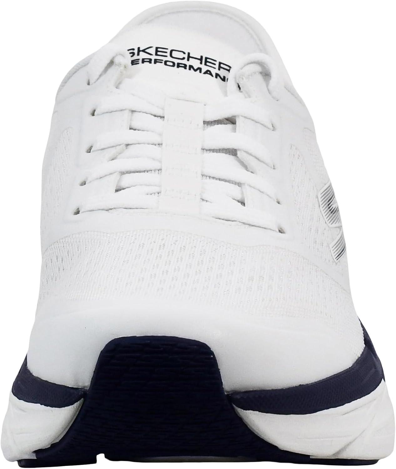 imageSkechers Mens Max Cushioning Slipins Athletic Workout Running Walking Shoes with Memory FoamWhiteNavy