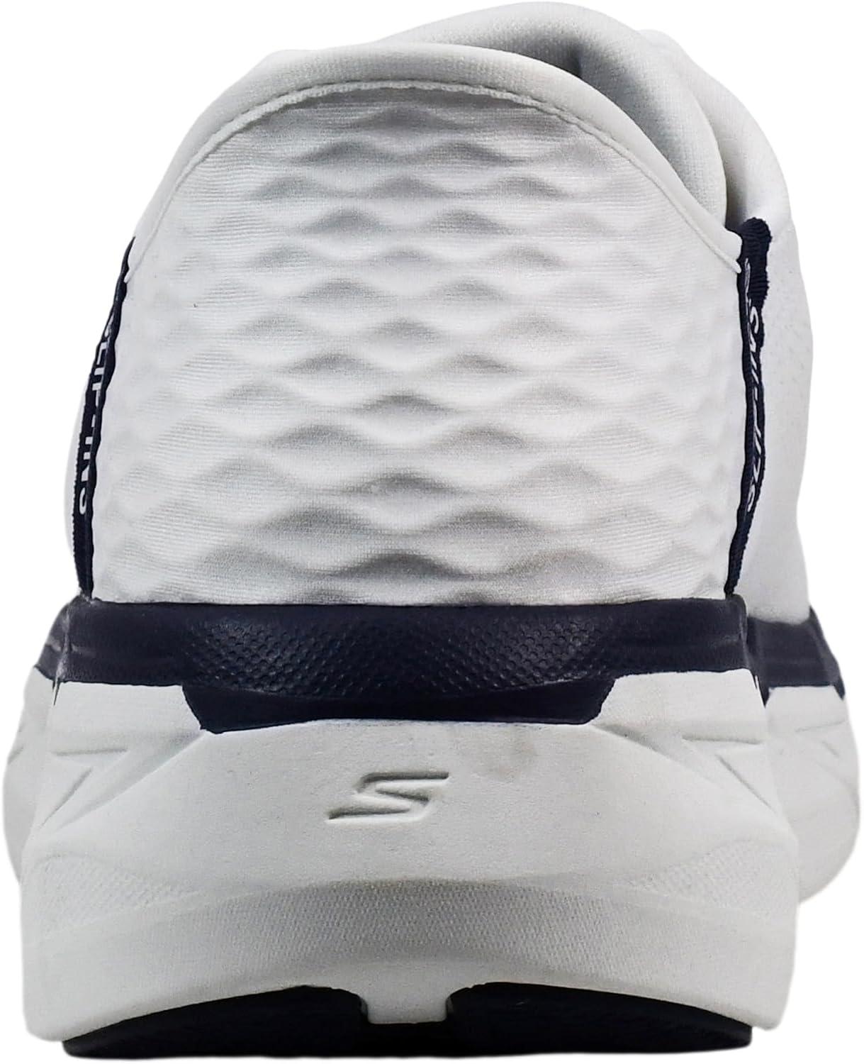 imageSkechers Mens Max Cushioning Slipins Athletic Workout Running Walking Shoes with Memory FoamWhiteNavy
