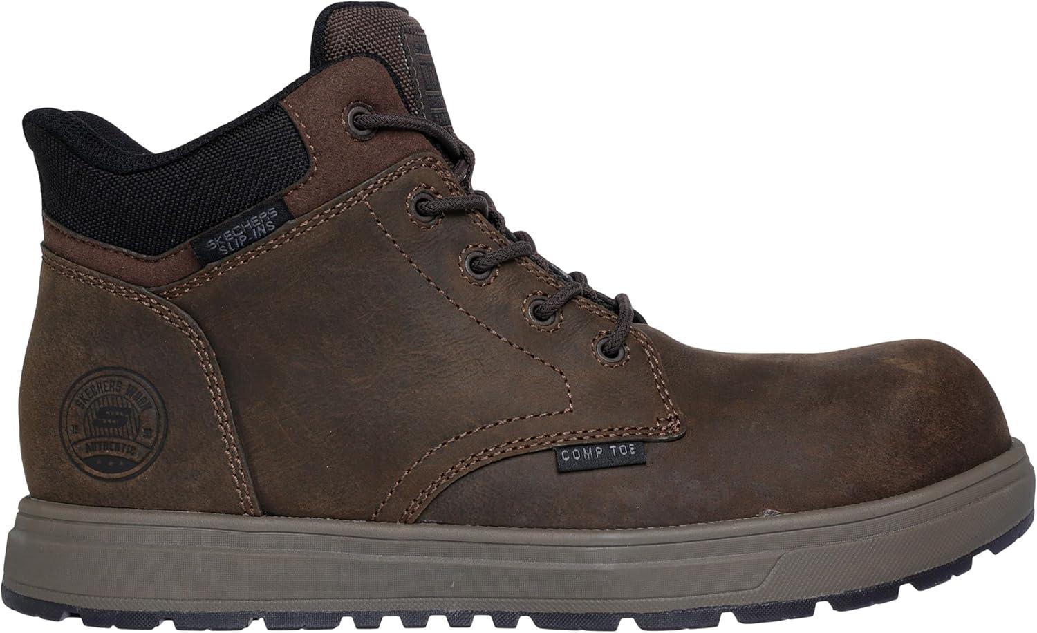 imageSkechers Mens Safety Cupsole Hands Free Slip InsBrown