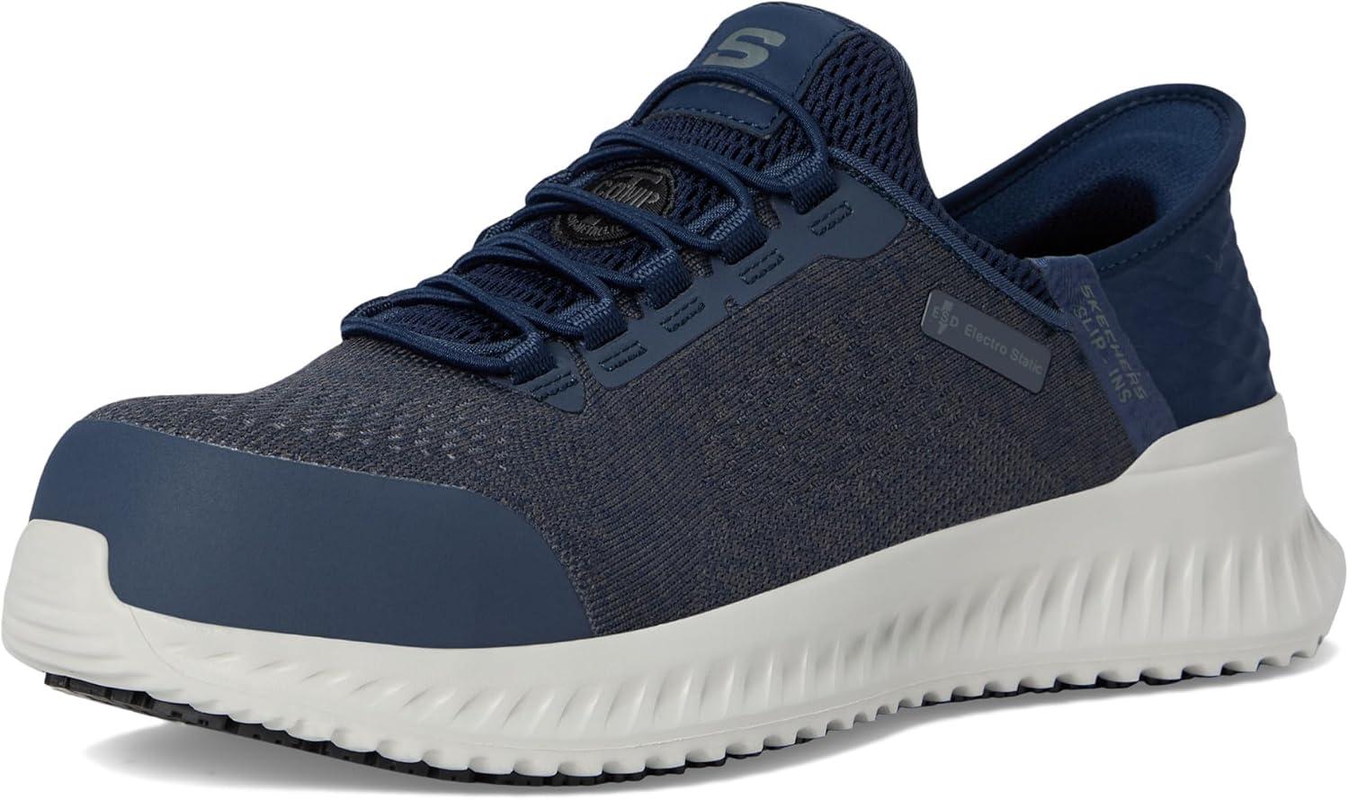 imageSkechers Mens Slipins Work Tilido Troxin ESD Composite Toe Bungee Slipins Work Shoes for MenNvy
