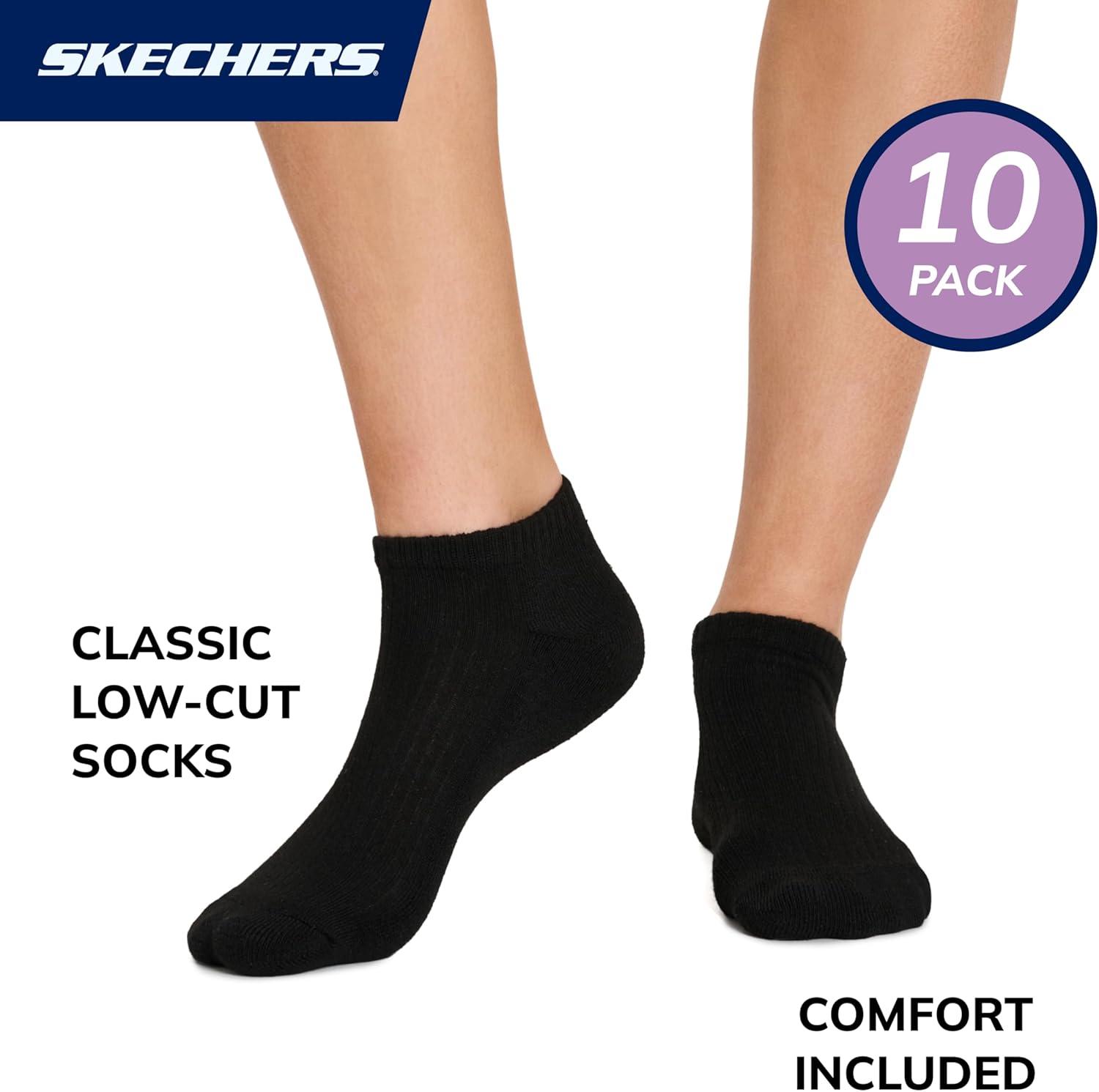 imageSkechers Womens Half Terry Classic Low Cut Socks 10PackBlack