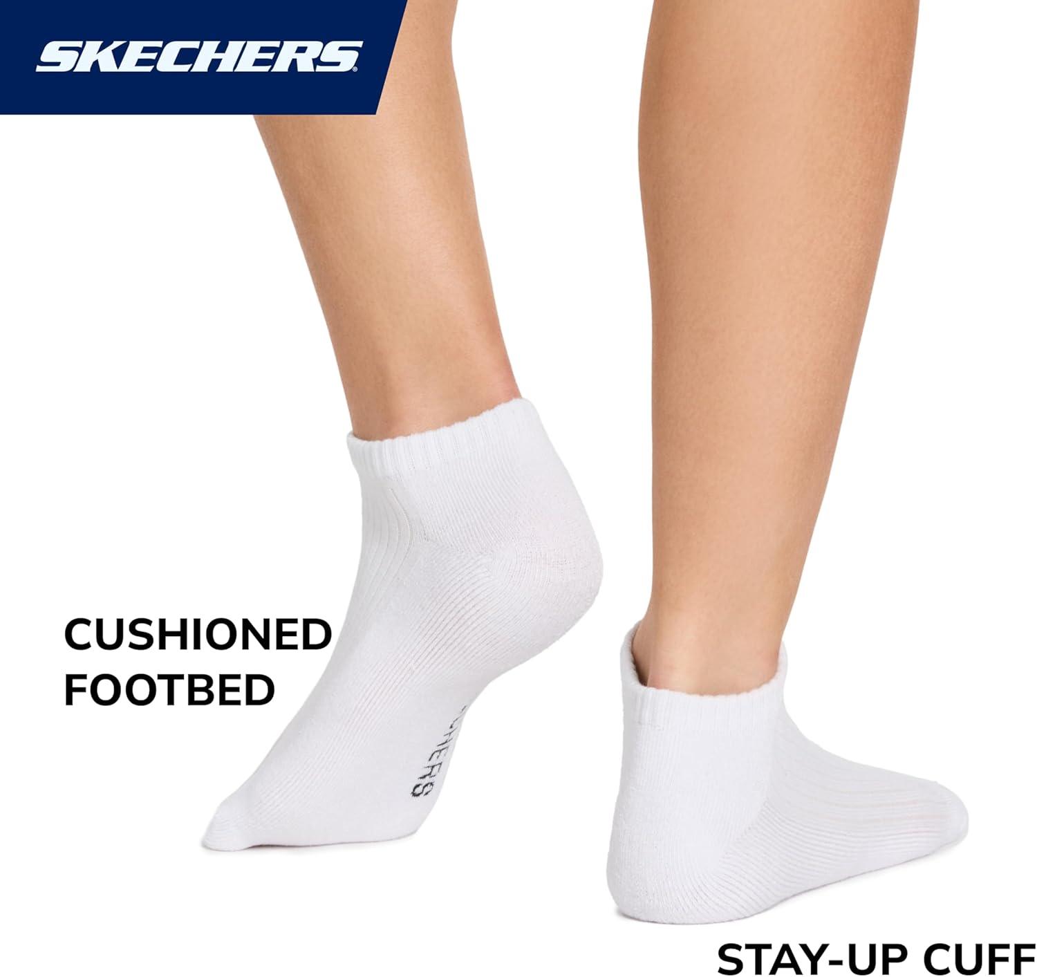 imageSkechers Womens Half Terry Classic Low Cut Socks 10PackPink Heather Multi