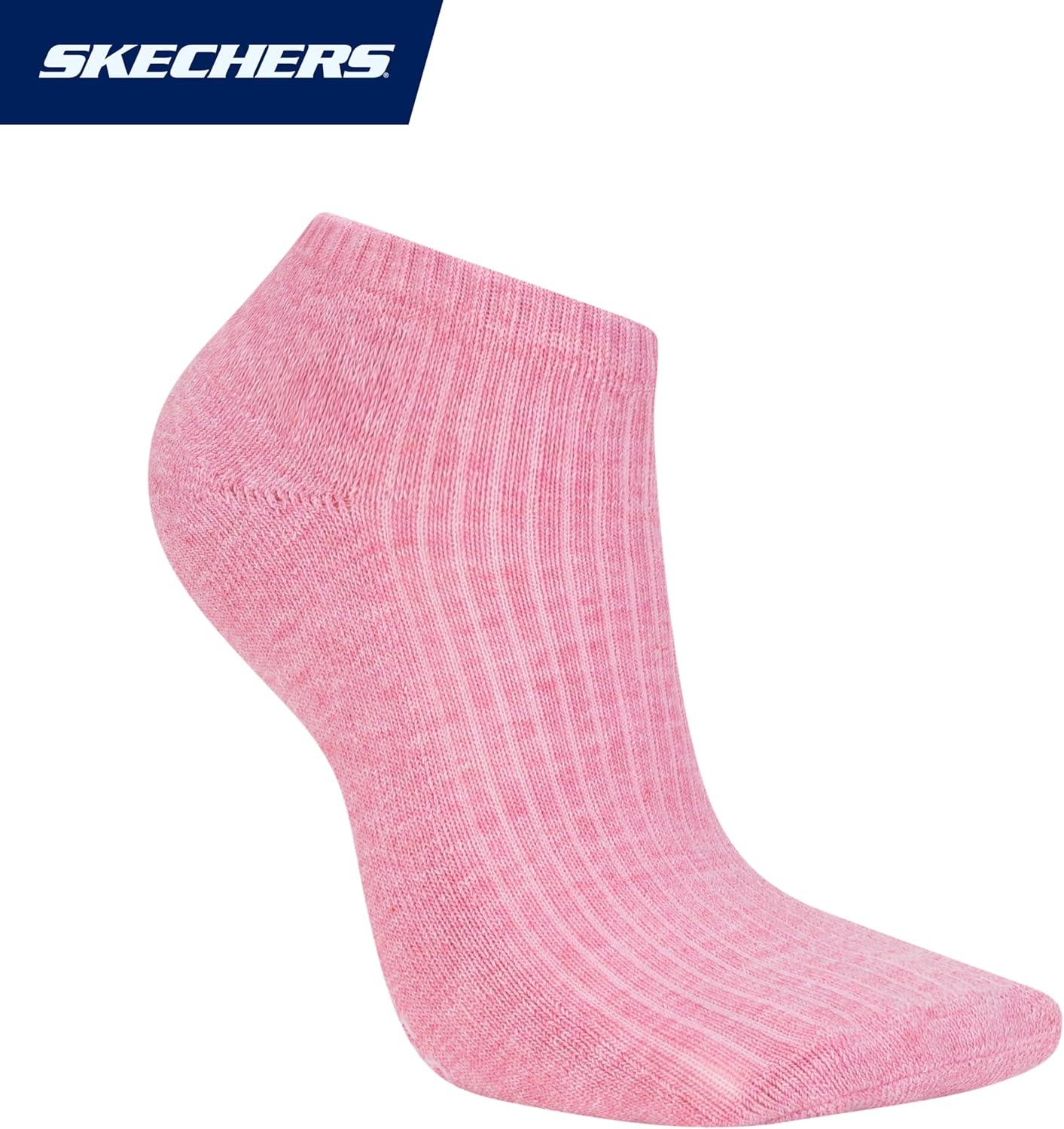 imageSkechers Womens Half Terry Classic Low Cut Socks 10PackPink Heather Multi