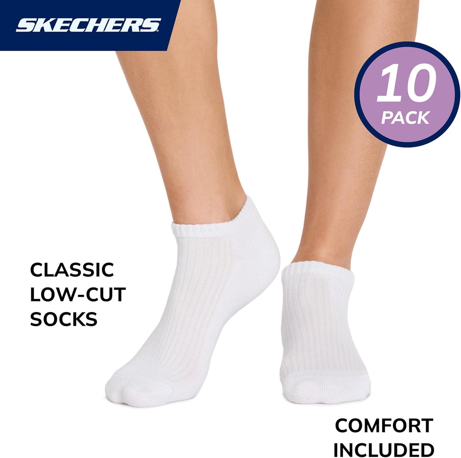 imageSkechers Womens Half Terry Classic Low Cut Socks 10PackWhite