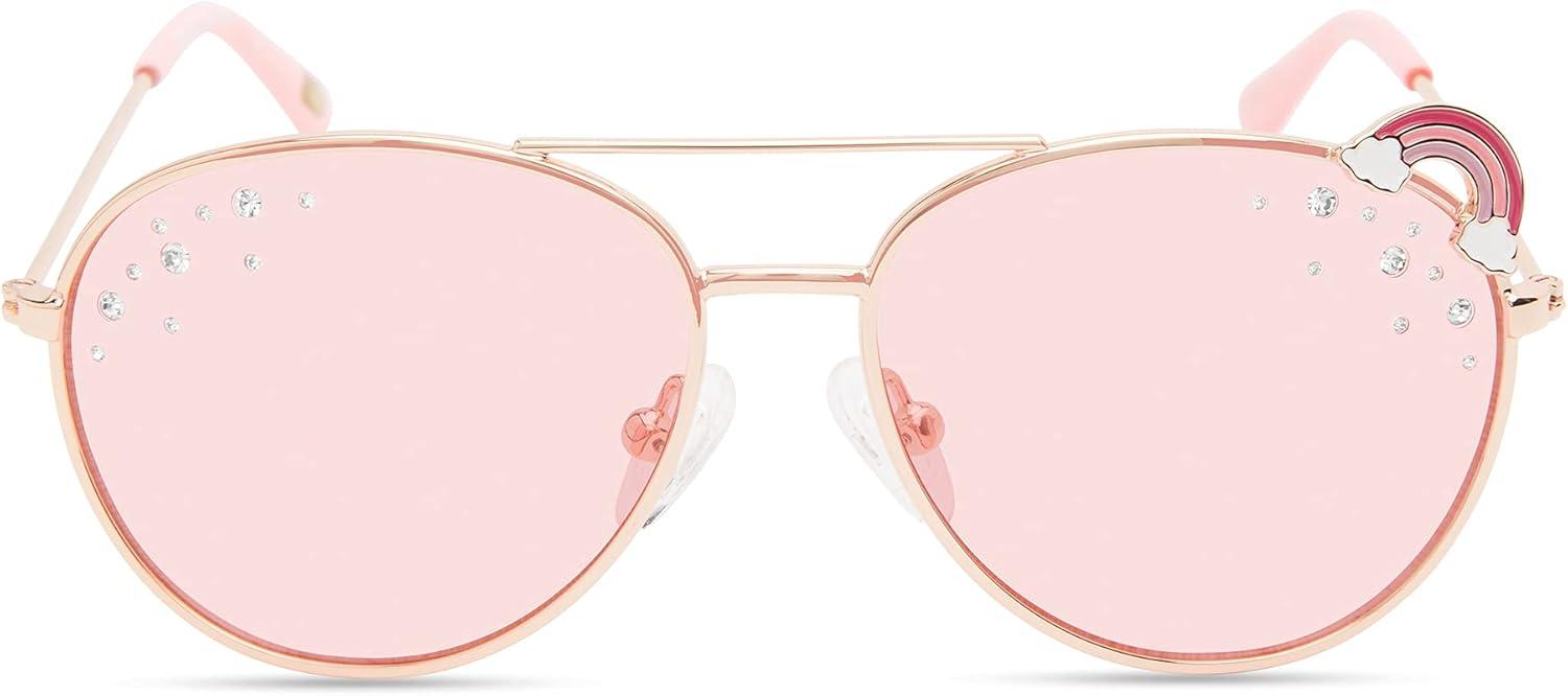 imageSkechers girls Sea9085 Pilot SunglassesShiny Rose Gold