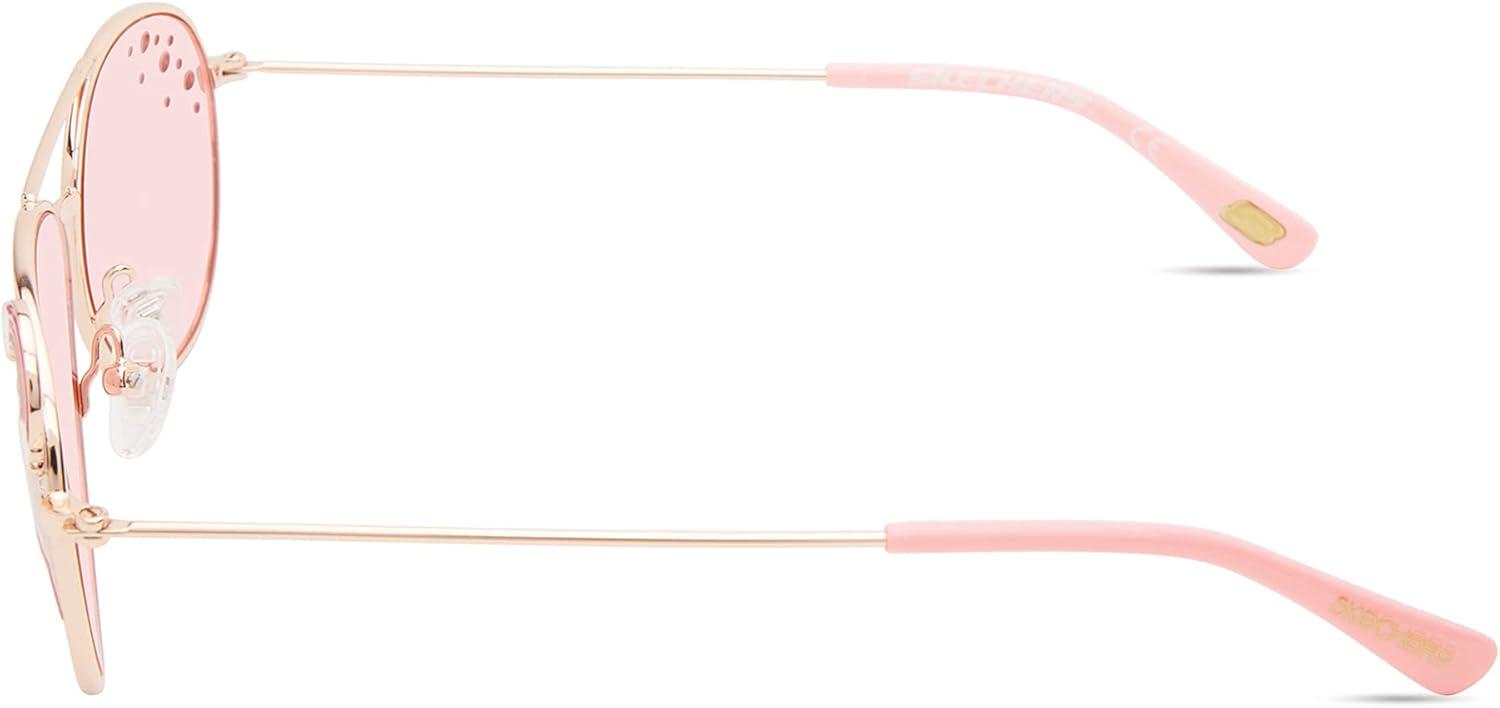 imageSkechers girls Sea9085 Pilot SunglassesShiny Rose Gold