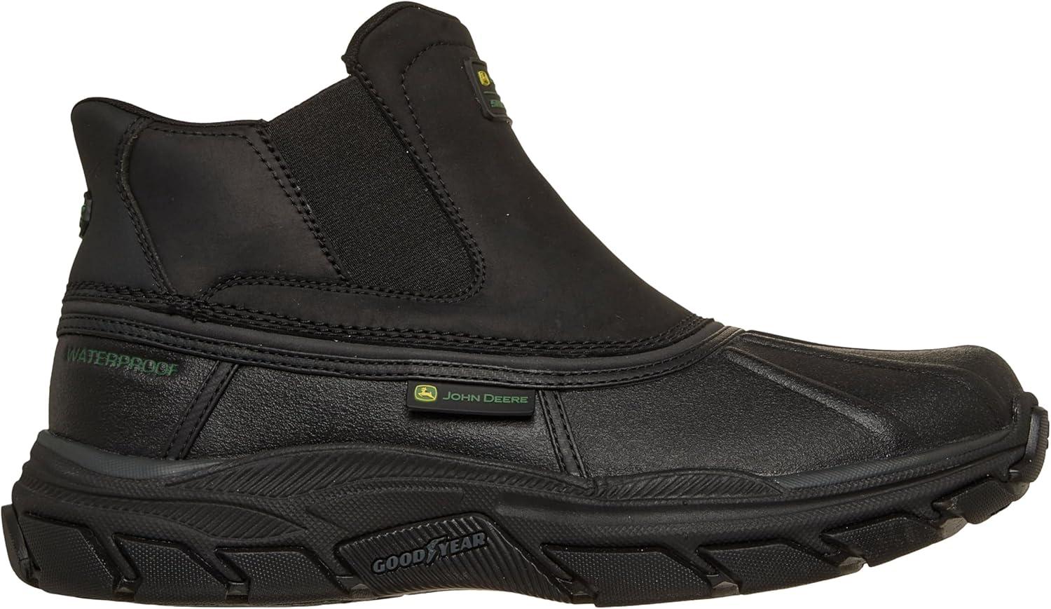 imageSkechers mens John Deere Mens Slipins Midcut Waterproof Chelsea Duckboot With Goodyear RubberBlack