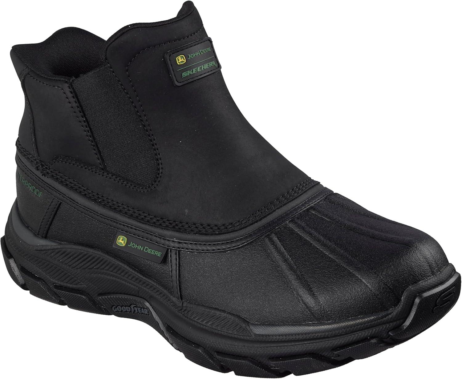 imageSkechers mens John Deere Mens Slipins Midcut Waterproof Chelsea Duckboot With Goodyear RubberBlack