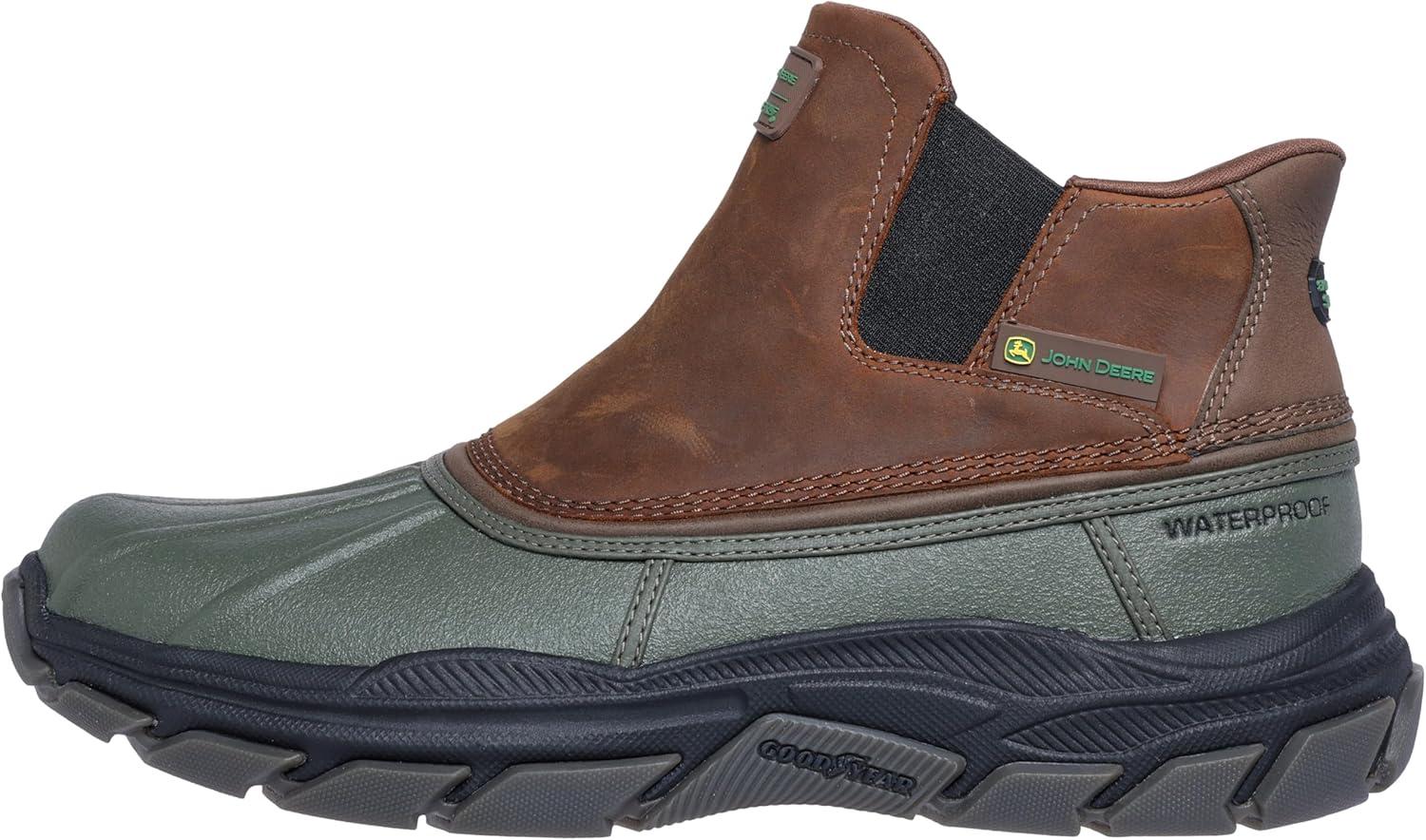imageSkechers mens John Deere Mens Slipins Midcut Waterproof Chelsea Duckboot With Goodyear RubberGreen