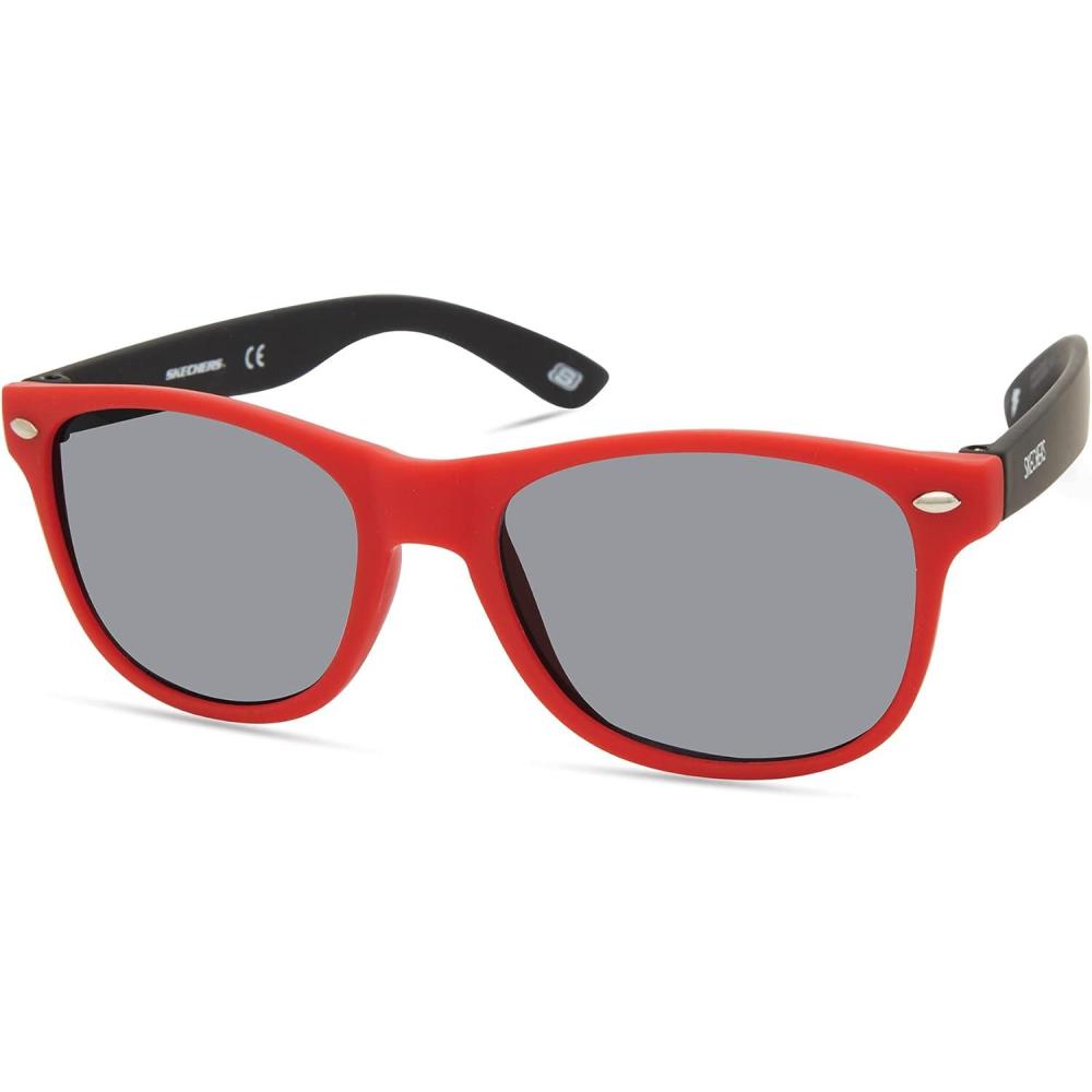 imageSkechers Boys SEA9081 Square SunglassesMatte Red