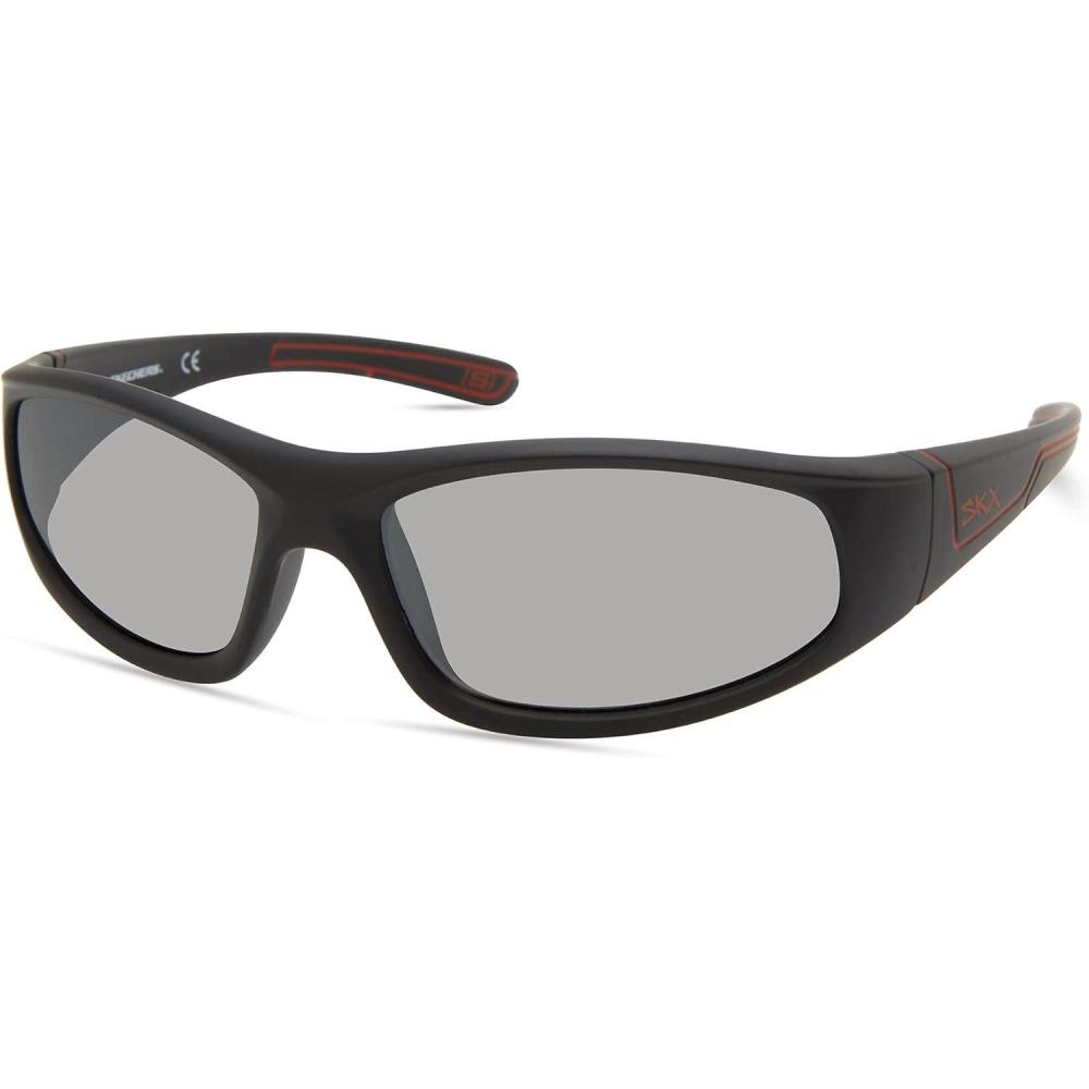 imageSkechers Boys SEA9082 Rectangular SunglassesMatte Black