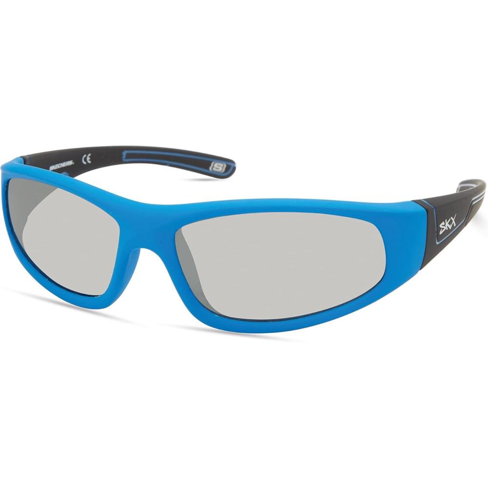 imageSkechers Boys SEA9082 Rectangular SunglassesMatte Blue