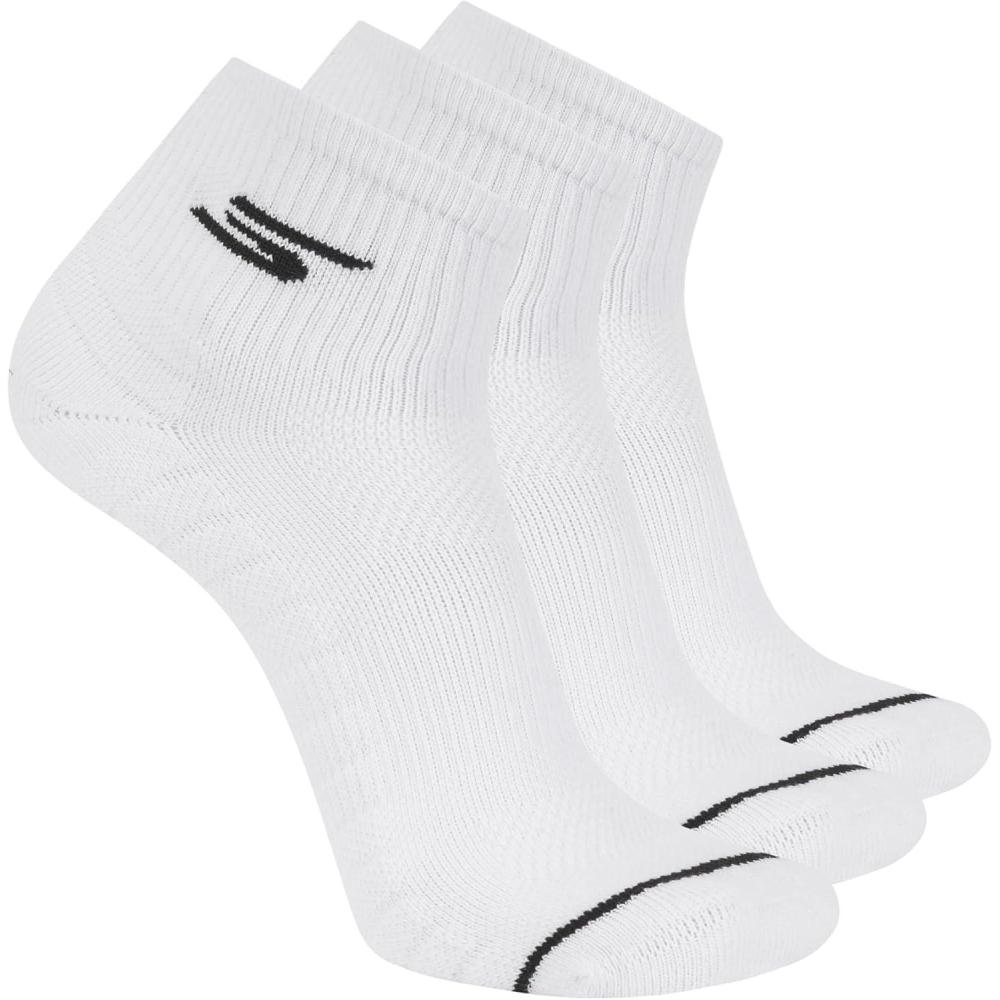 imageSkechers Mens Performance Pickleball Odor Control Mesh Ventilation Quarter Crew Socks 3PackWhite