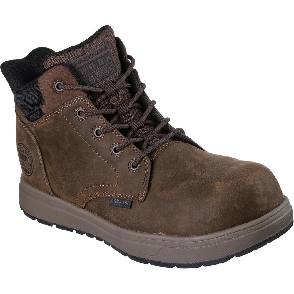 imageSkechers Mens Safety Cupsole Hands Free Slip InsBrown