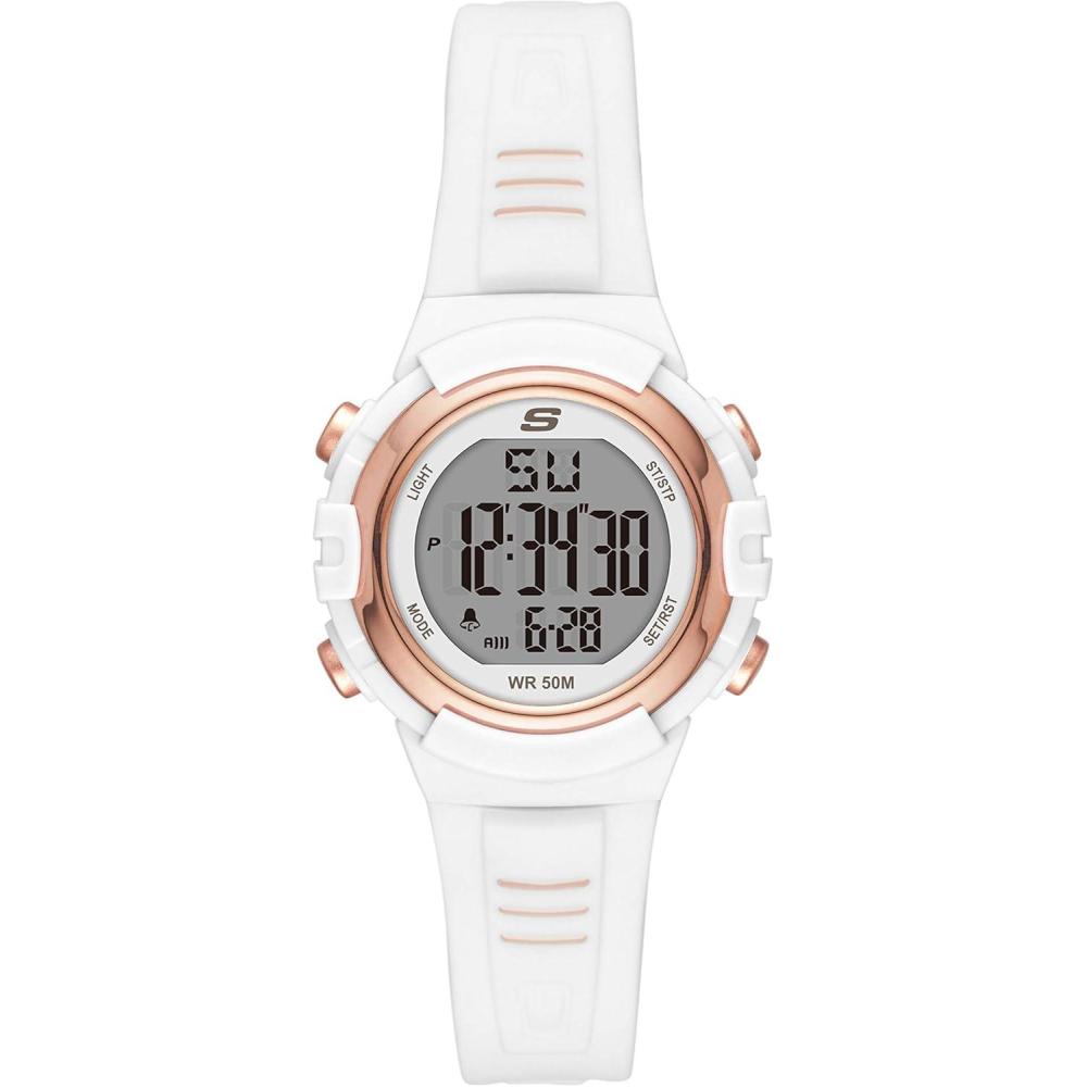 imageSkechers Silicone Sports Digital Watch for WomenTruro White