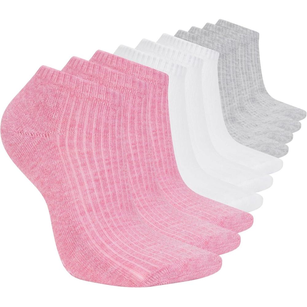 imageSkechers Womens Half Terry Classic Low Cut Socks 10PackPink Heather Multi