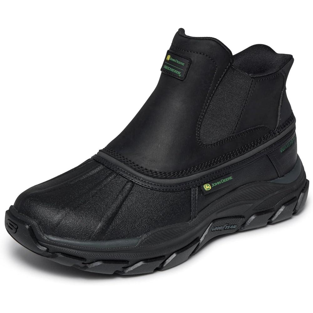 imageSkechers mens John Deere Mens Slipins Midcut Waterproof Chelsea Duckboot With Goodyear RubberBlack