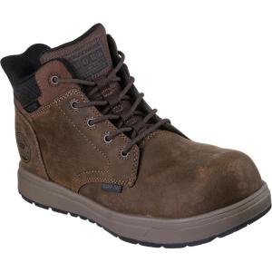 Skechers Mens Safety Cupsole Hands Free Slip Ins(Brown)