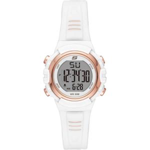 Skechers Silicone Sports Digital Watch for Women(Truro White)