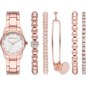 Skechers Women’s Quartz Three-Hand Watch & Bracelet Gift Set, Color: Rose Gold (Model: SR9073)