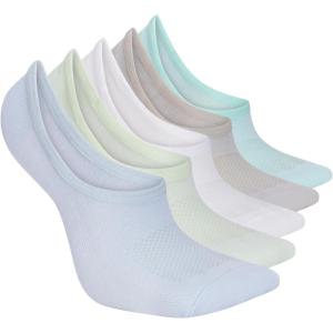 Skechers Women’s Slip-ins 5-Pack Performance No Show Liners, Lightweight & Breathable Mesh(Arctic Ice/Aqua Glass)