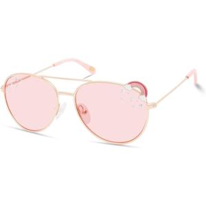 Skechers girls Sea9085 Pilot Sunglasses(Shiny Rose Gold)