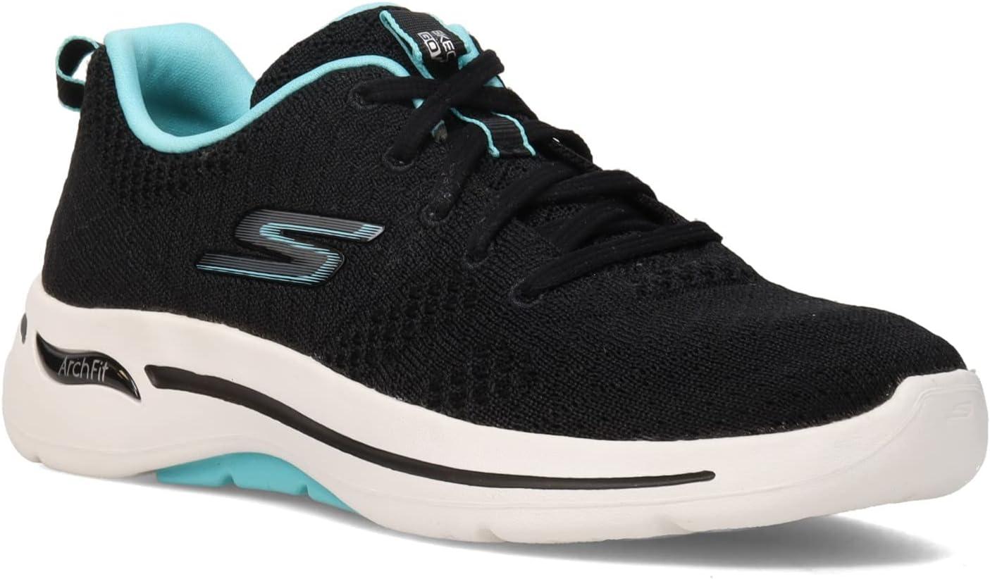 imageSkechers Performance Womens GO Walk Arch FIT Unify Sneaker BlackAqua 5 US