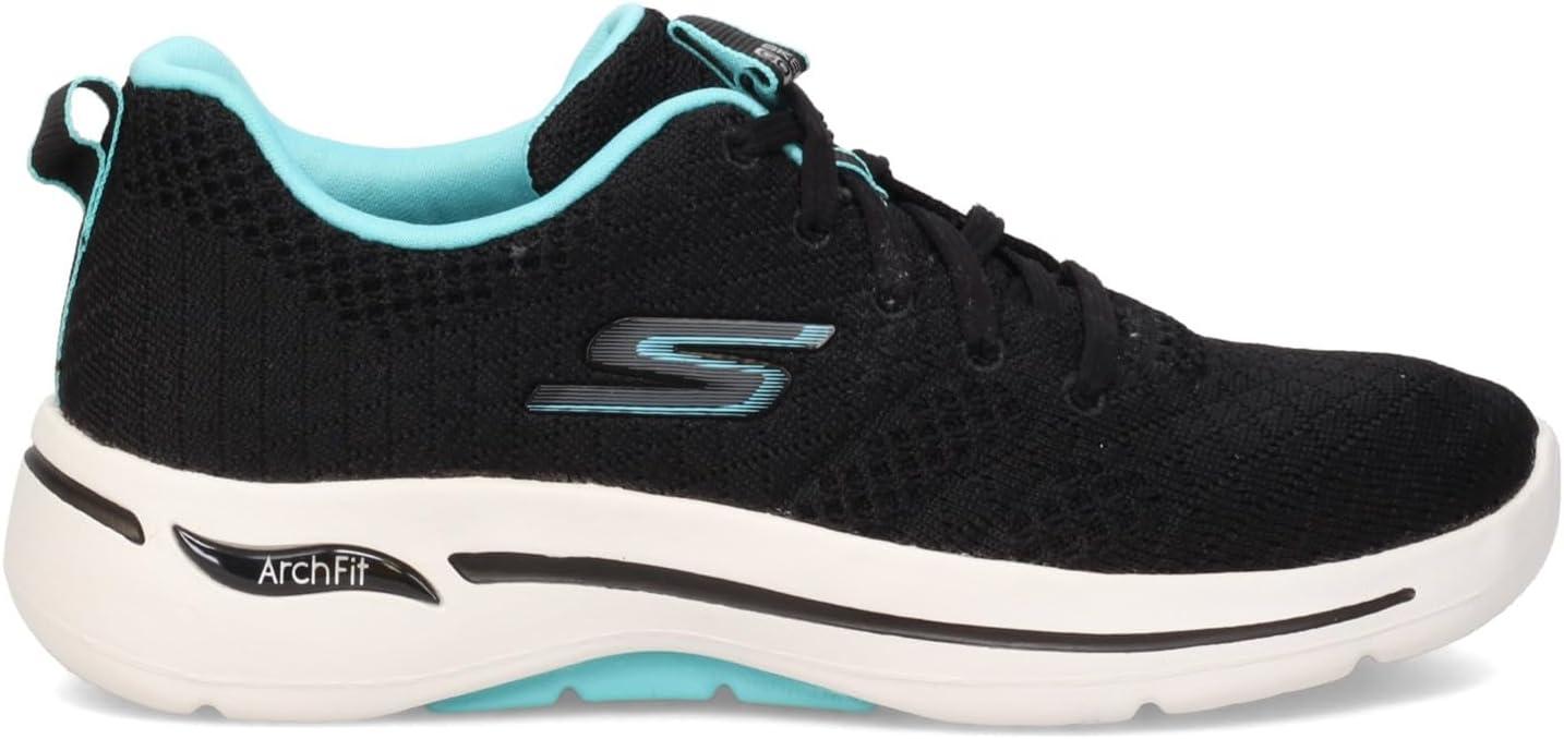imageSkechers Performance Womens GO Walk Arch FIT Unify Sneaker BlackAqua 5 US