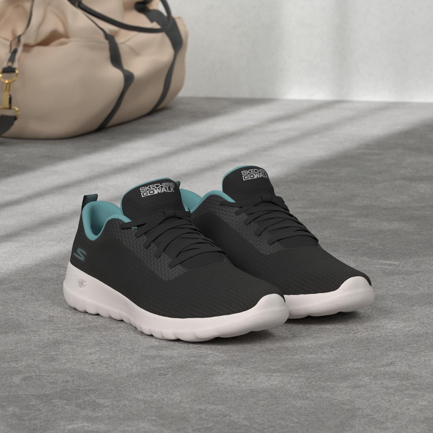 imageSkechers Womens Gowalk Joy Laceup SneakerBlackAqua