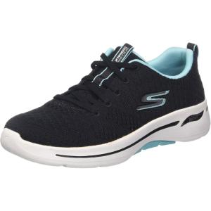 Skechers Performance Women’s GO Walk Arch FIT – Unify Sneaker, Black/Aqua, 5 US