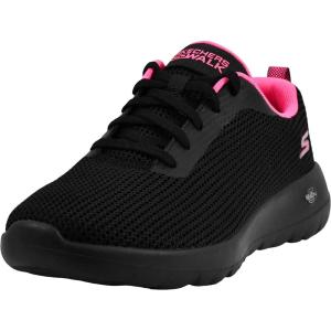 Skechers Womens Gowalk Joy Lace-up Sneaker(Black/Hot Pink)