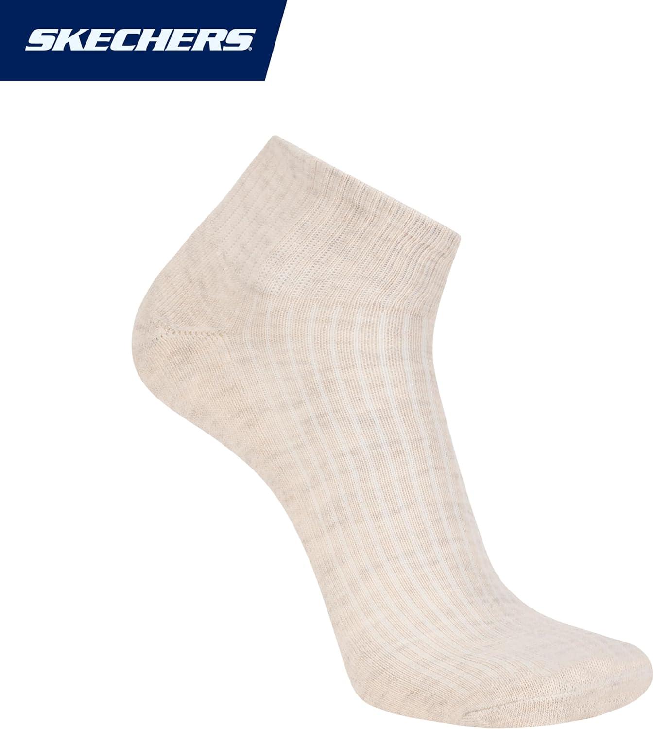 imageSkechers Mens Half Terry Quarter Crew Socks 10PackIrish CreamChocolate Torte