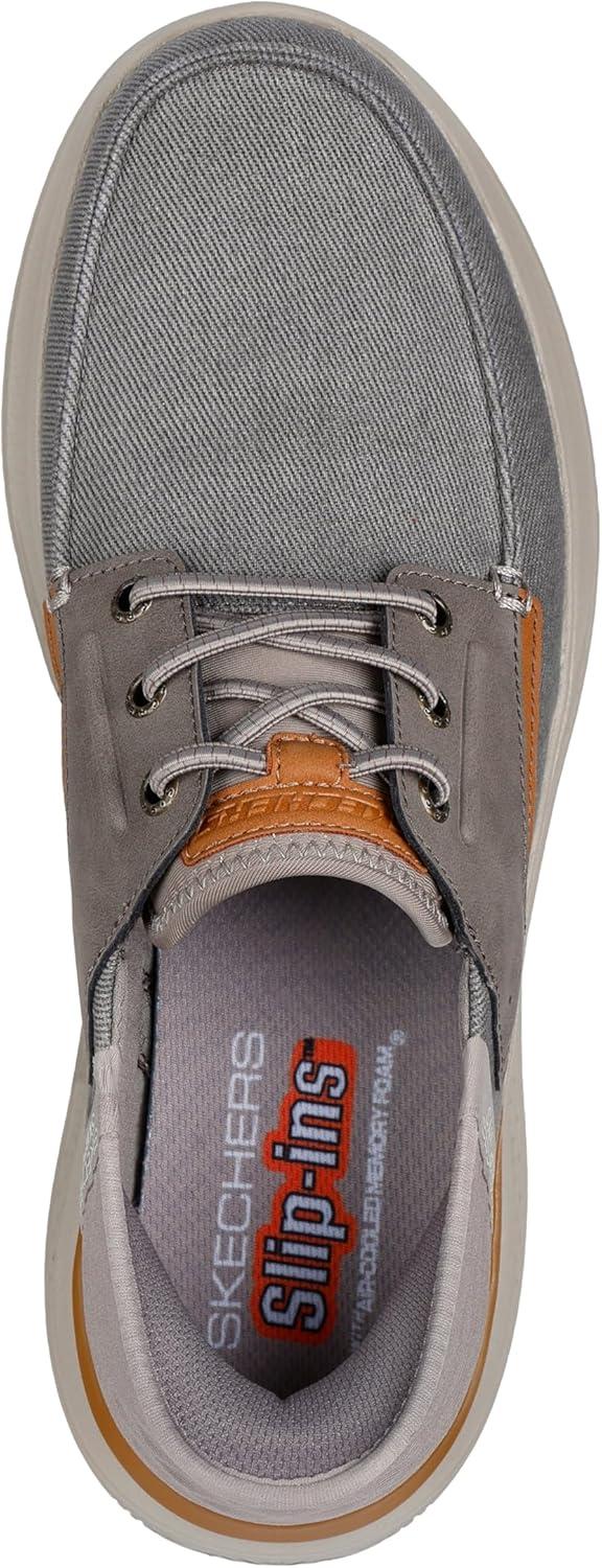 imageSkechers Mens Slipins Rf Hasting Niko Moc Toe Bungee Lace Slipon ShoesTaupe