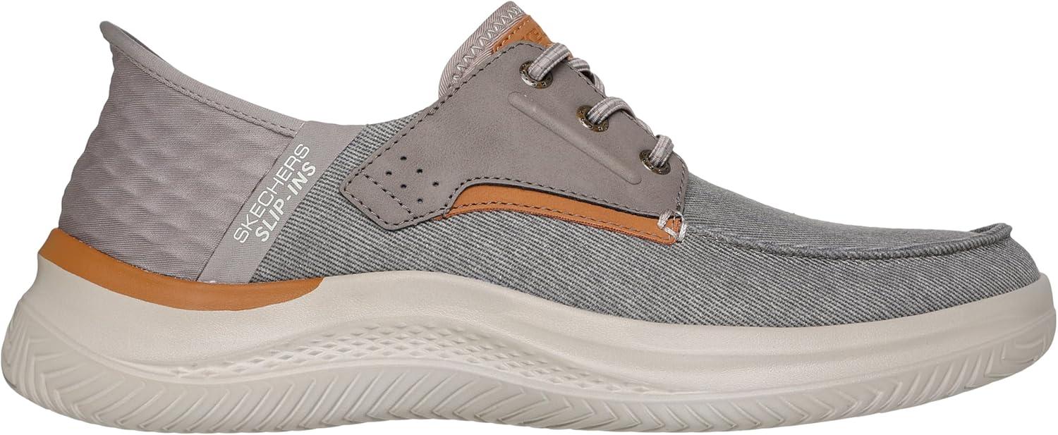 imageSkechers Mens Slipins Rf Hasting Niko Moc Toe Bungee Lace Slipon ShoesTaupe