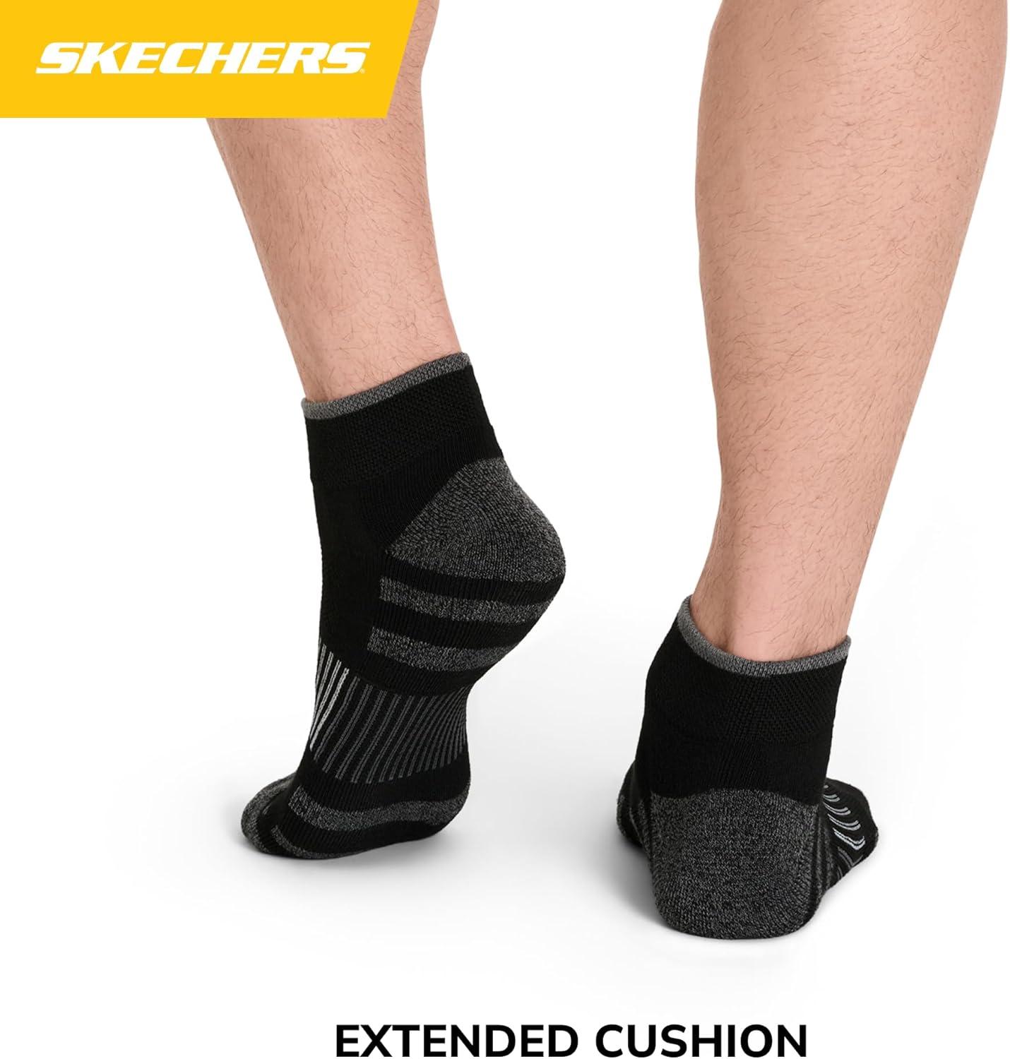 imageSkechers Mens Work Collection Quarter Crew Socks 8PackBlack