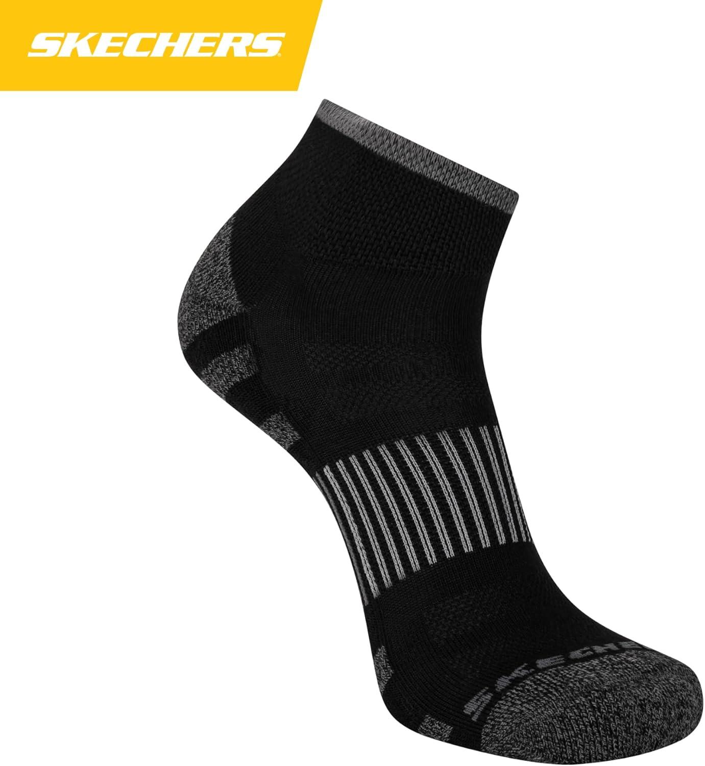 imageSkechers Mens Work Collection Quarter Crew Socks 8PackBlack