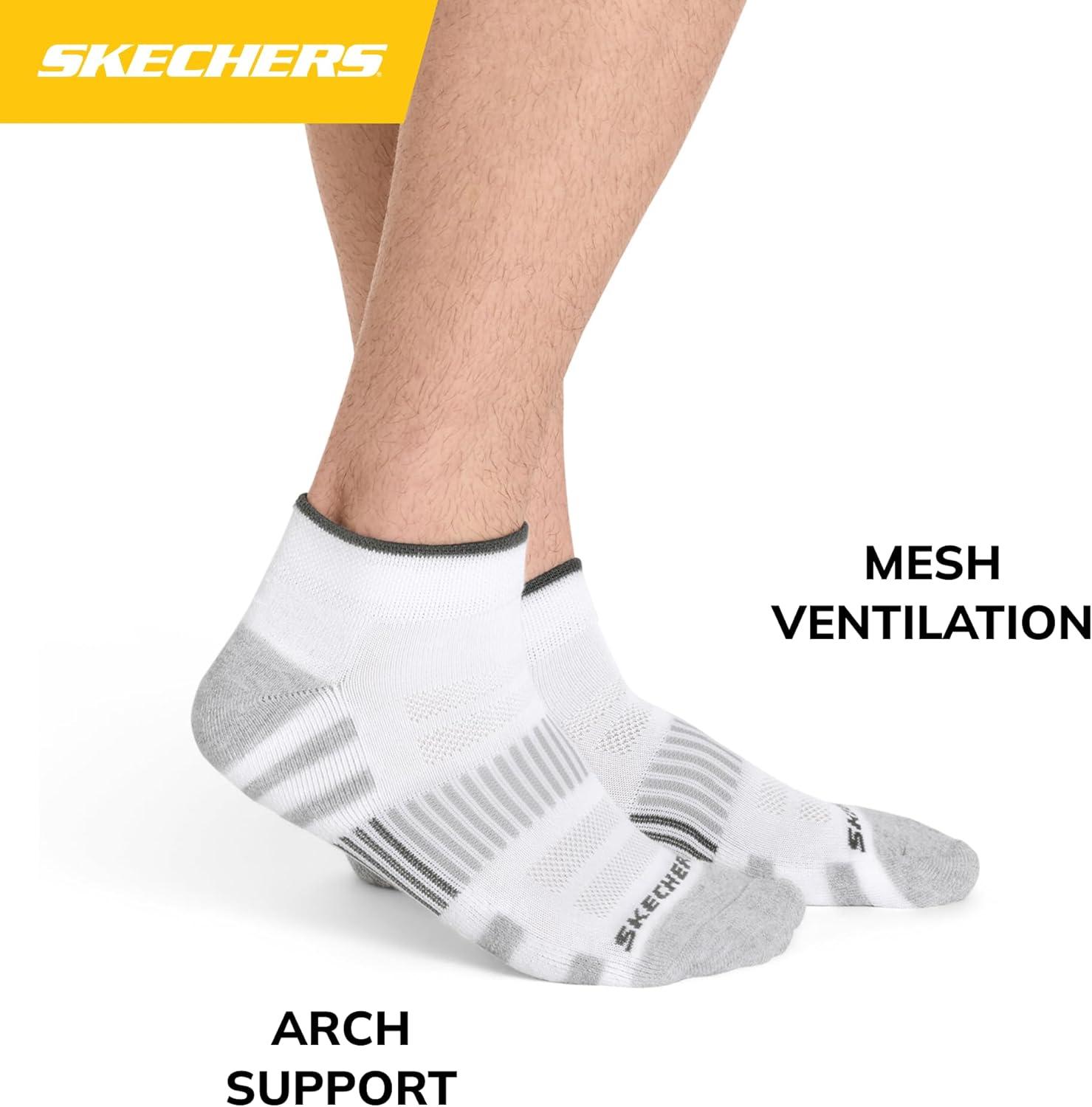 imageSkechers Mens Work Collection Quarter Crew Socks 8PackWhite