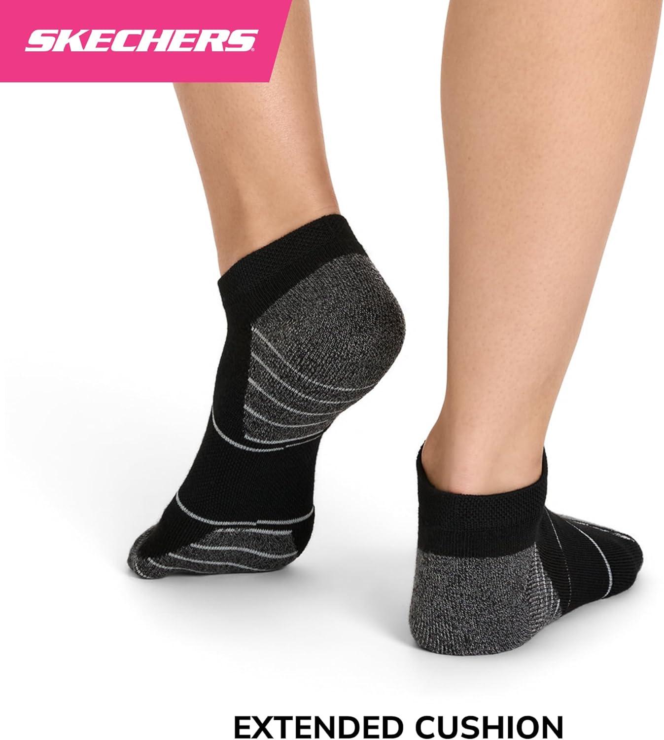 imageSkechers Womens Work Collection Low Cut Cushioned Socks 8PackBlack
