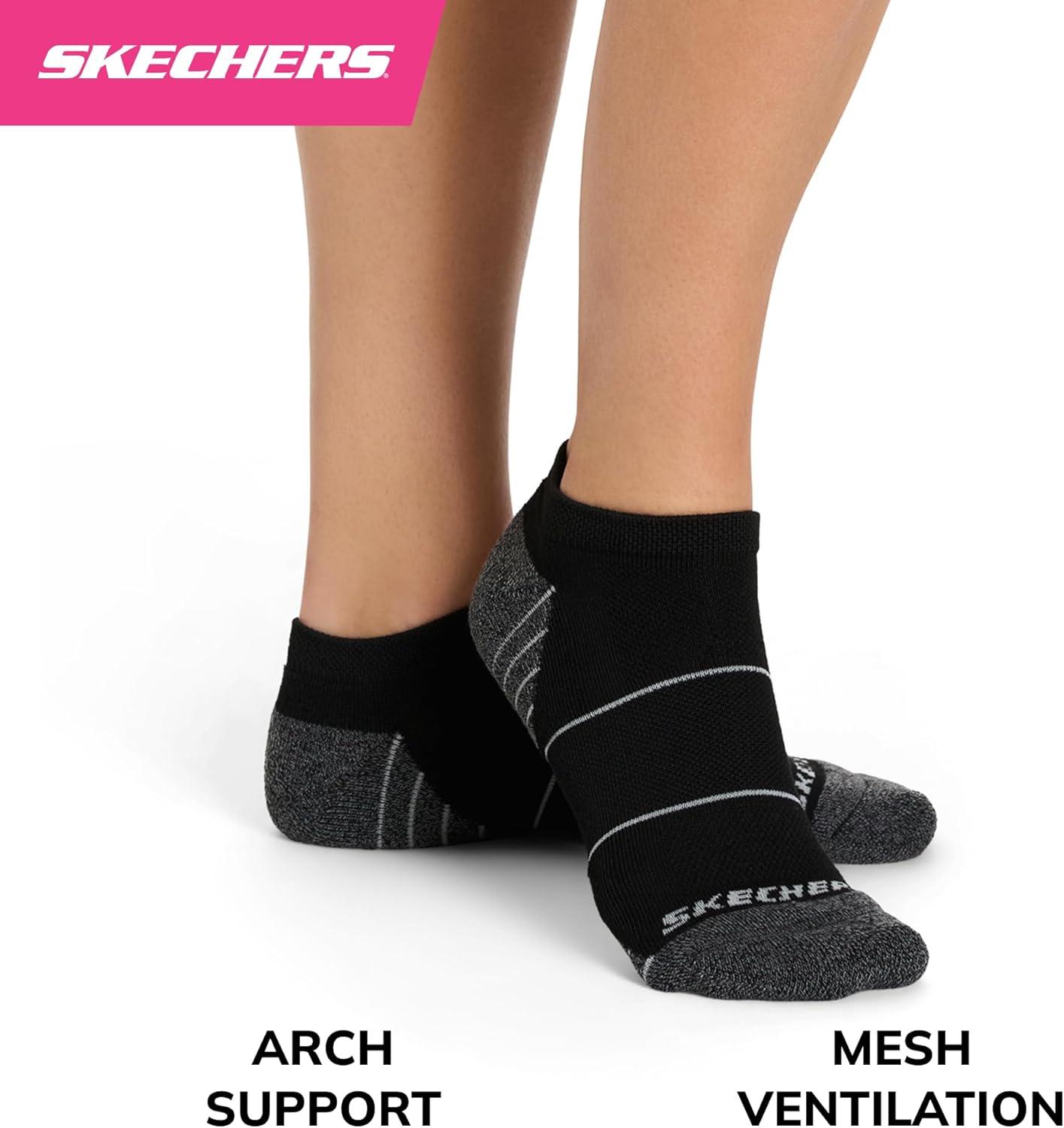 imageSkechers Womens Work Collection Low Cut Cushioned Socks 8PackBlack
