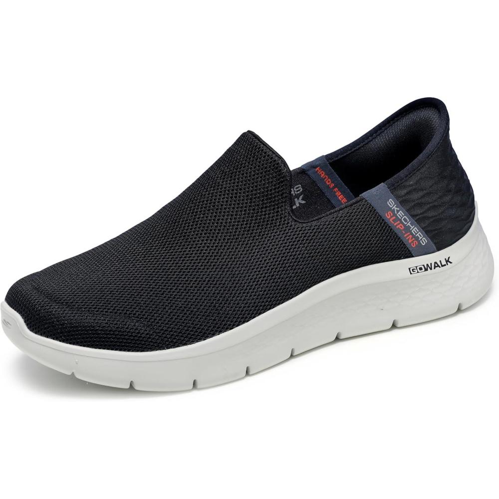 imageSkechers Mens Go Walk Flex Hands Free Slipins Athletic Slipon Casual Walking ShoesBlackGrey
